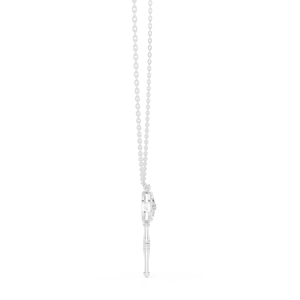 UNIQUE KEY LAB GROWN DIAMOND <b>PENDANT</b> SET 18KT <b>SOLID</b> WHITE <b>GOLD</b> RHODIUM PLATED ENGAGEMENT PARTY VALENTINE GIFT CERTIFIED GLAM - Product Image 3