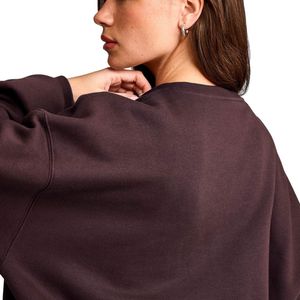 Sweat-shirt streetwear pour femme, pull oversize à manches longues, col rond, en polaire douce, haut chaud, vêtements décontractés à la mode pour tous les jours - Product Image 4