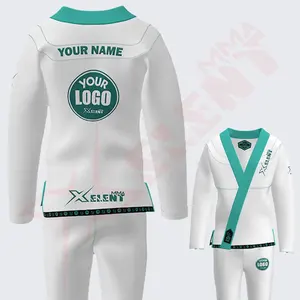 최신 디자인 OEM/ODM 주문 제작 100% 코튼 화이트 주짓수 무술 착용 BJJ Gi 유니폼