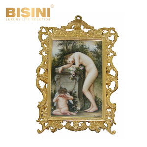Dipinto Decorativo Orizzontale Squisito con Bambina che Gioca all'Aperto, Stile Europeo di Lusso - Product Image 5