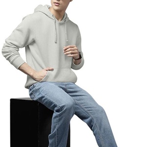 Kangaroo Pocket RioLeaf Mens Hoodies Contrast Customs Sweatshirt Long Sleeve <b>Fleece</b> OEM Service Winter <b>Jacket</b> Plain Dyed - Product Image 2