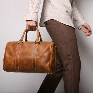 Vintage Solid Casual Polyester/Cotton Duffle Bag <b>Large</b> Capacity Travel Gym Overnight Handbag Zipper Closure Adjustable Light - Product Image 6