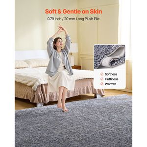 Tappeto in peluche spesso e resistente da 9x12 piedi per interni, ideale per ristoranti - Tappeto a pelo lungo e soffice - Product Image 4