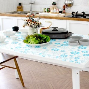 Korean Disposable Waterproof Vinyl <b>Tablecloth</b> Colorful Floral Pattern 50 Sheets Round Square Table Cover for Restaurant Party - Product Image 1
