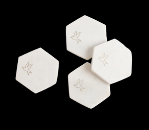 Custom Marble <b>Coaster</b> Set, White Stone <b>Drink</b> <b>Coasters</b> for Wholesale Supply - Product Image 3