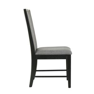 Chaise de salle à manger contemporaine rembourrée avec revêtement en lin et chaise de salle à manger noire pour la salle à manger, meubles pour la maison - Product Image 6