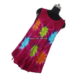 Robe longue tendance 2026 Nouvelle collection été Tie-Dye Bohème Gypsy Robe pas chère en rayonne pour soirée Femme - Product Image 3