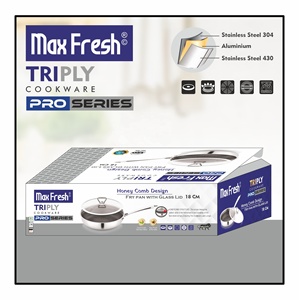Maxfresh หม้อทอดสามชั้นแบบมีฝาปิดแก้วเครื่องครัวเทคโนโลยีเตาแม่เหล็กไฟฟ้าเป็นมิตรกับอาหารเกรดสแตนเลสได้รับการรับรองมาตรฐาน ISO - Product Image 6
