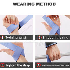 Sangle de levage en néoprène de qualité professionnelle pour l'entraînement en force et la musculation - Support de préhension réglable, léger et unisexe - Product Image 3