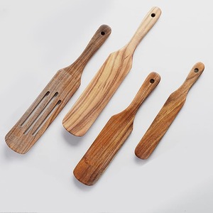 Juego de utensilios de cocina de madera de primera calidad, accesorios de cocina de diseño moderno, juegos de espátulas de madera natural. - Product Image 5