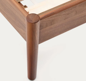 Base de Cama King Size de Madera de Teca Sólida, Estilo Moderno y Minimalista, Cabecera Delgada, Patas de Estilo Escandinavo, Muebles de Dormitorio, Garantía de 3 Años - Product Image 4