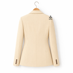 Blazer rayé croisé pour femmes, tenue formelle, style grec, pour la franc-maçonnerie et les confraternies Delta Sigma - Product Image 3