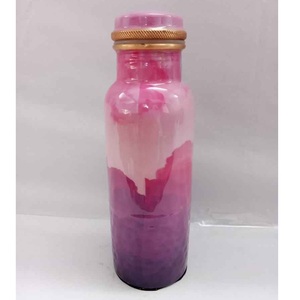 Juego de Botellas de Agua de Cobre Biológico con Tapa, Acabado Martillado, Diseño Moderno, Portátil, para Uso Doméstico - Product Image 5