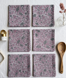 Servilletas Cuadradas Hechas a Mano con Estampado de Bloques, 100% Algodón, para Decoración de Bodas y Hogar, Reutilizables y Ecológicas - Product Image 6