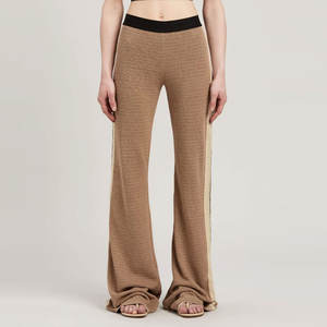 OEM Women Flare Track Pants High Rise Yoga <b>Joggers</b> Stretch <b>Wide</b> <b>Leg</b> Casual Lounge Wear Manufacturer - Product Image 2