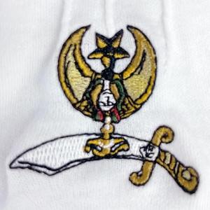 Guantes Masónicos de los Caballeros Templarios, Guantes Masónicos de Algodón Blanco con Cruz Roja Bordada, Insignia Masónica - Product Image 6