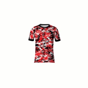 เสื้อยืดกีฬาแห้งเร็ว 180 กรัม พิมพ์ลายซับลิเมชั่นดีไซน์สายฟ้าตามสั่ง ผลิตจากโพลีเอสเตอร์ 100% - Product Image 1