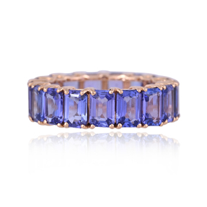 18K Rose <b>Gold</b> Prong Setting Tanzanite Luxury Gemstone Elegant <b>Cocktail</b> <b>Ring</b> for Women-Gift Fine Jewelry - Product Image 5