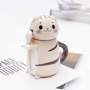Mug en céramique mignon de style dessin animé, idéal pour les cafés, les bureaux et les maisons, mug adorable au design charmant qui ajoute du plaisir aux routines quotidiennes. - Product Image 2