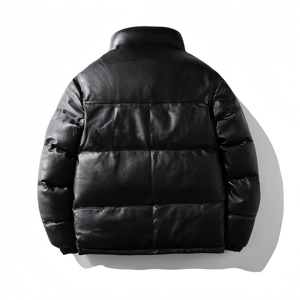 Veste universitaire unisexe blanche et violette, personnalisable avec nom et numéro brodés, style vintage, col en V, coupe classique, vêtement d'hiver en cuir PU - Product Image 6