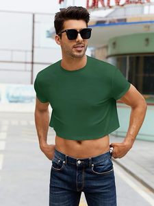 เสื้อยืดครอปทรงปกติ ผ้าฝ้ายถัก 100% สปอร์ต สตรีทแวร์ สำหรับผู้ชาย ขายส่ง รับผลิตตามแบบ เป็นมิตรกับสิ่งแวดล้อม แห้งเร็ว ระบายอากาศได้ดี ด้านหน้า - Product Image 4