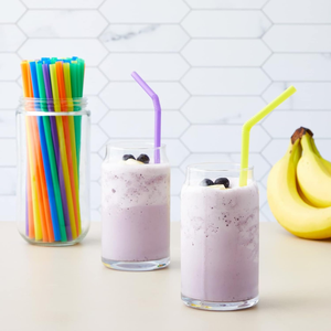 Pailles flexibles en PET/PLA - 8,25 pouces, 5 couleurs, 50 unités - Biodégradables, écologiques, anti-fuite, jetables, sans BPA, recyclables, résistantes au congélateur - Product Image 1