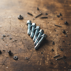 Vis autoperceuses à tête hexagonale PDC en acier au carbone, zinguées/galvanisées/phosphatées, métriques/pouces, classe 8, personnalisables, pour toiture - Product Image 1