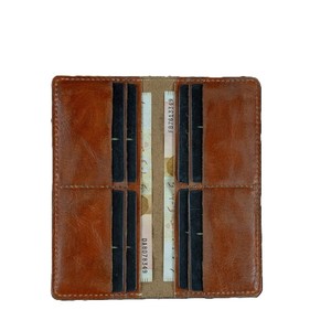 Tan Genuine <b>Leather</b> Long <b>Wallet</b> <b>Men</b> Luxury Slim Travel <b>Bifold</b> Clutch Card Holder Cash Pocket Minimalist <b>Wallet</b> Vintage Matte - Product Image 4