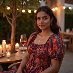 Vestido MIDI lavanda de viscosa 100% algodón transpirable para Niñas para mujeres con diseño elegante y opciones de manga para una elegancia versátil - Product Image 4