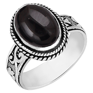 Bague Gourik Vintage en Argent Sterling 925 avec Labradorite Ovale, Style Bohème du Sud-Ouest, Sertie en clos, pour usage quotidien, finition oxydée - Product Image 4