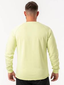 Sudadera con capucha amarilla de felpa francesa para hombre, estilo urbano, con logo personalizado, estampado en relieve, jersey oversize - Product Image 2