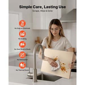 Pietra per Pizza Rettangolare Extra Large 20 X 14 X 0.67 Pollici, Resistente al Calore fino a 1450 Fahrenheit, con Raschietto, Teglia per Pizza - Product Image 5