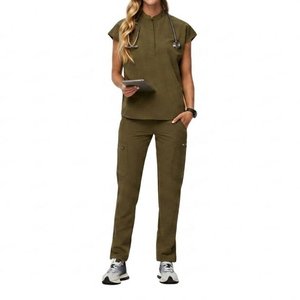 Nurse <b>Scrubs</b> <b>Set</b> Custom Logo Breathable Medical Uniform Comfortable Hospital Workwear OEM Bulk Supplier <b>Scrub</b> Suits - Product Image 1