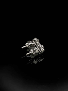 Sparkling Diamond Flower Cluster Stud <b>Earrings</b> In 925 <b>Silver</b> Elegant Floral Screw <b>Back</b> Fine Jewelry Gift For Women Anniversary - Product Image 2
