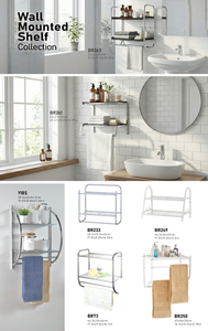 Wall Mount Towel Rack with <b>Shelf</b> 23 In Modern Design Polished Finish for Bathroom Storage - Product Image 4