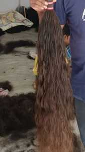 ผมมนุษย์แบบอินเดียผมคนหนึ่งผมตรงนุ่มสลวยสีดำธรรมชาติผมทรงลอนลึก - Product Image 2