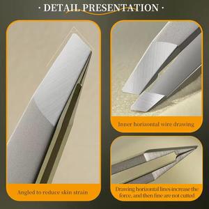 แหนบติดขนตาสแตนเลส ปลายเรียบแม่นยำสำหรับการติดขนตา - Product Image 2