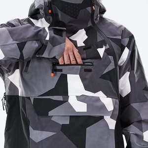 Combinaison de ski pour homme personnalisée camouflage, grande taille, isolée, avec fermeture éclair, imperméable, respirante, pour le snowboard et la course en plein air - Product Image 2
