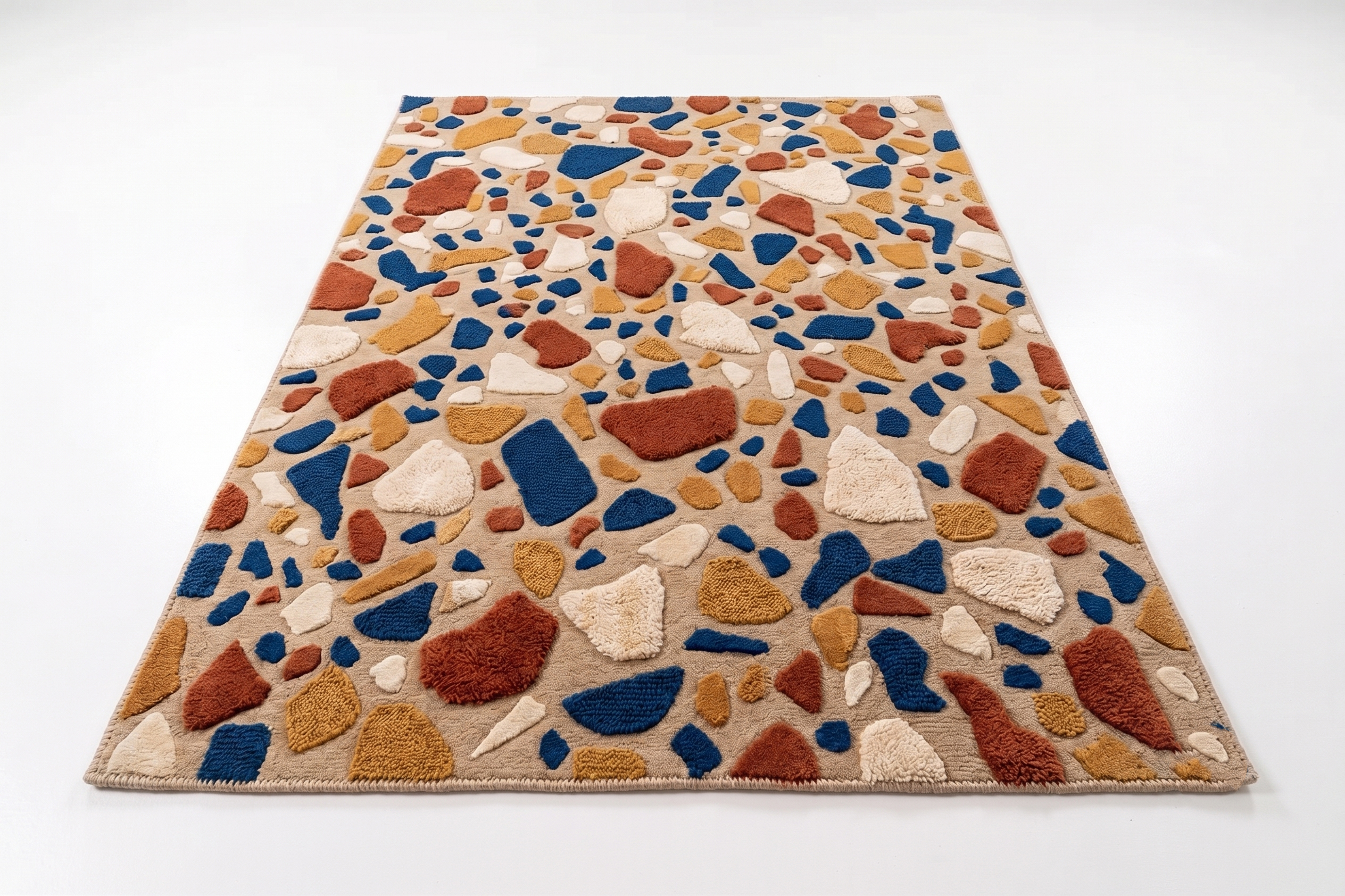 Blue Rust Mustard Terrazzo