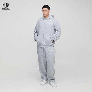 Chándal de algodón 100% de gran tamaño gris brezo superventas, sudaderas con capucha cuadradas, hombro caído, logotipo personalizado, estampado de soplo, talla grande, Invierno - Product Image 1