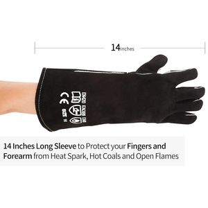 Guantes de Seguridad para Soldadura, Resistentes al Fuego, con Palma Reforzada de Cuero, Puño Largo, Protección Industrial - Product Image 2