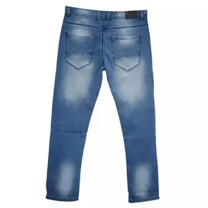 Pantalon décontracté d'hiver pour homme en denim coupe droite vintage, délavage moyen, de haute qualité, style trench américain, avec logo personnalisé, Nouveau - Product Image 2