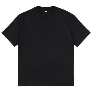 T-shirt en coton uni pour homme, tissu doux, manches courtes, col rond, confortable, vêtement décontracté pour impression en gros - Product Image 4