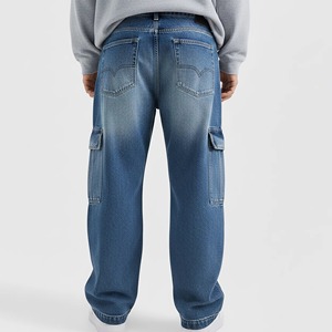 กางเกงยีนส์ทรงหลวมสำหรับผู้ชาย สไตล์ไฮสตรีท ทรงตรง ใส่สบาย เหมาะสำหรับฤดูร้อนและฤดูหนาว กางเกงยีนส์ทรงหลวมแบบระบายอากาศได้ดี สามารถสั่งตัดได้ - Product Image 6