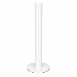Modern White Matte Stainless Steel <b>Single</b> Stem <b>Flower</b> Vase Waterproof Minimalist Metal Bud Vase Decorative Table Centerpiece new - Product Image 1