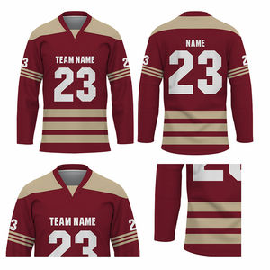 Último Diseño Personalizado de Jersey de Hockey sobre Hielo Sublimado, Nueva Moda 100% Poliéster Transpirable de Secado Rápido - Product Image 4