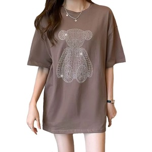 Customizable <b>top</b> material factory manufacturing Women <b>Rhinestone</b> T-Shirt high quality latest version anti UV Women <b>Rhinestone</b> - Product Image 3