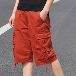 Shorts cargo d'extérieur pour hommes en coton, décontractés, coupe ample, multi-poches, respirants, longueur genou, pour l'été, la randonnée, le trekking, la gym et le fitness - Product Image 6