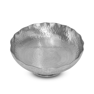 Cuenco de pedestal de latón moderno de lujo personalizado recién llegado, cesta de fruta elegante chapada en plata real, llavero, vajilla - Product Image 5