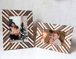 Cadre photo en résine artisanale |   Cadre photo élégant en époxy pour la maison, décoration de table et murale - Product Image 5